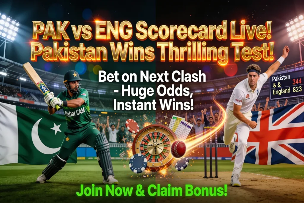 Pakistan National Cricket Team vs England Cricket Team Match Scorecard – Full Results Detail