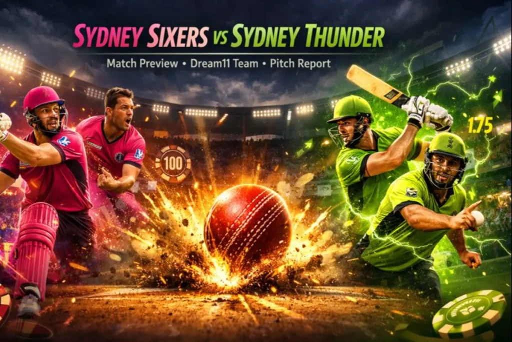Sydney Sixers vs Sydney Thunder Match Preview, Dream11 Team & Pitch Report